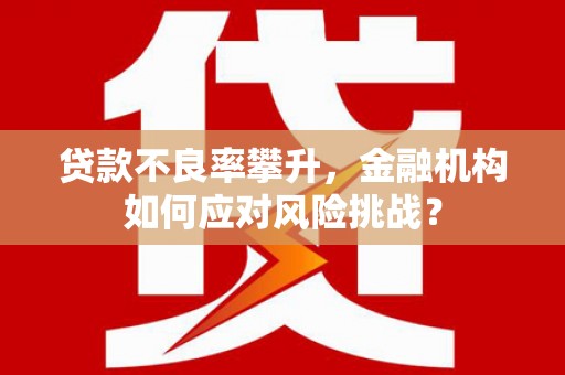 西贡贷款不良率攀升，金融机构如何应对风险挑战？
